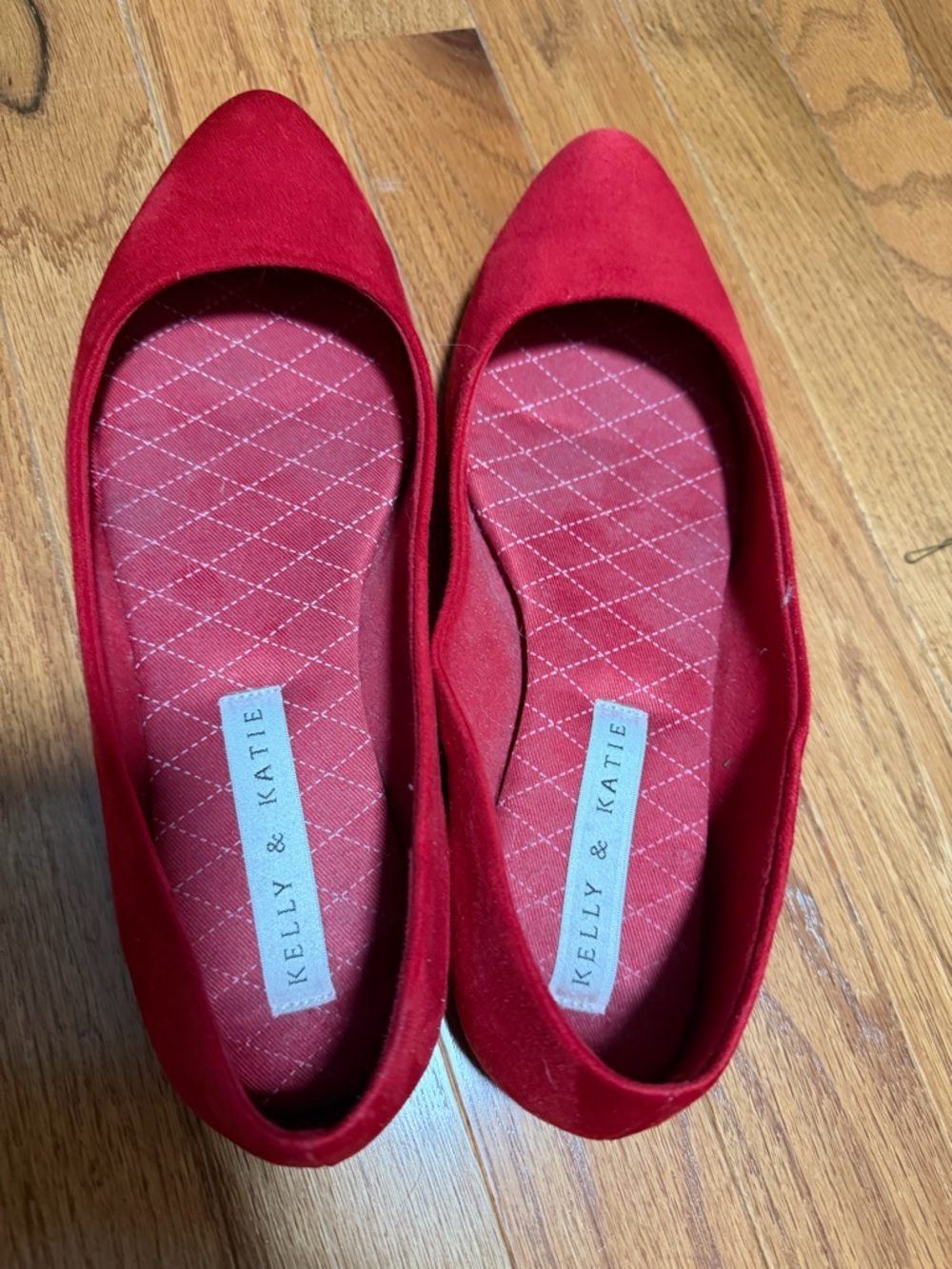 Kelly & Katie Red Pointed Ballet Flats